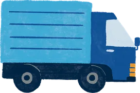 ヤマト運輸の集荷トラックのイラスト