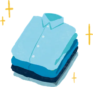 たたんだ衣類のイラスト